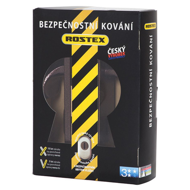 Фурнитура защитная ROSTEX UNIVERSAL R fix-mov DIN PLATE 85мм краска коричневая антик 22мм 71-85мм 3клас Ovalne/Baryt BROWN комплект