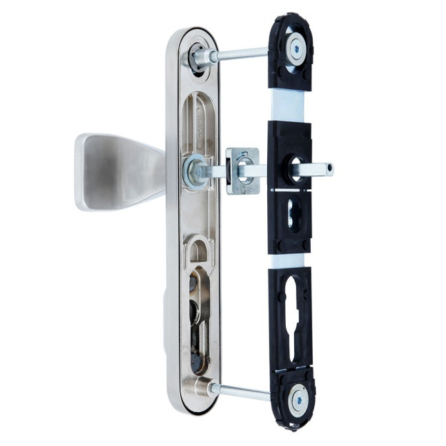 Фурнитура защитная ROSTEX BRAVO RX-40 fix-mov DIN PLATE 92мм нерж.сталь мат 22мм 76-85мм 2клас Bravo NEREZ MAT комплект