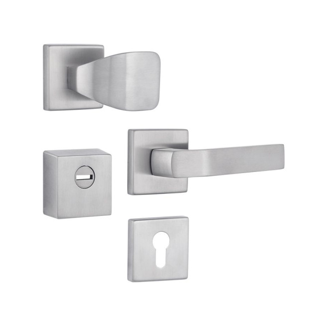 Фурнитура защитная Rostex *QUADRUM R/H fix-mov DIN SQUARE нерж.сталь мат 23мм 38-45мм 3клас Hranate/Treviso NEREZ MAT комплект