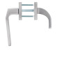 Фурнитура защитная Rostex *QUADRUM R/H fix-mov DIN SQUARE нерж.сталь мат 23мм 38-45мм 3клас Hranate/Treviso NEREZ MAT комплект