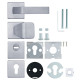 Фурнитура защитная Rostex *QUADRUM R/H fix-mov DIN SQUARE нерж.сталь мат 23мм 38-45мм 3клас Hranate/Treviso NEREZ MAT комплект