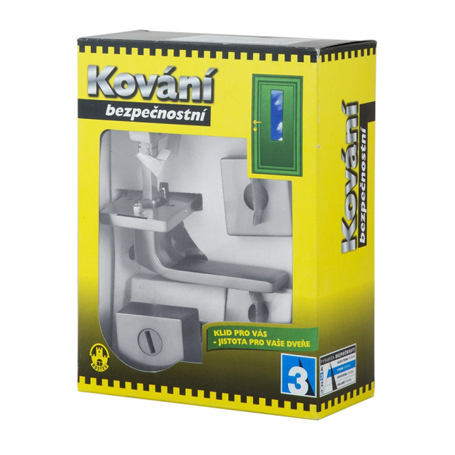 Фурнитура защитная Rostex *QUADRUM R/H fix-mov DIN SQUARE нерж.сталь мат 23мм 38-45мм 3клас Hranate/Treviso NEREZ MAT комплект
