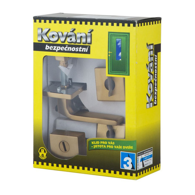Фурнитура защитная Rostex *QUADRUM R/H fix-mov DIN SQUARE нерж.сталь мат титан PVD 23мм 38-45мм 3клас Hranate/Treviso NEREZ MAT TI комплект