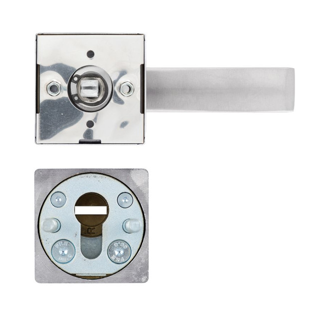 Фурнитура защитная Rostex *QUADRUM R/H mov-mov DIN SQUARE нерж.сталь мат 23мм 38-45мм 3клас Treviso NEREZ MAT комплект