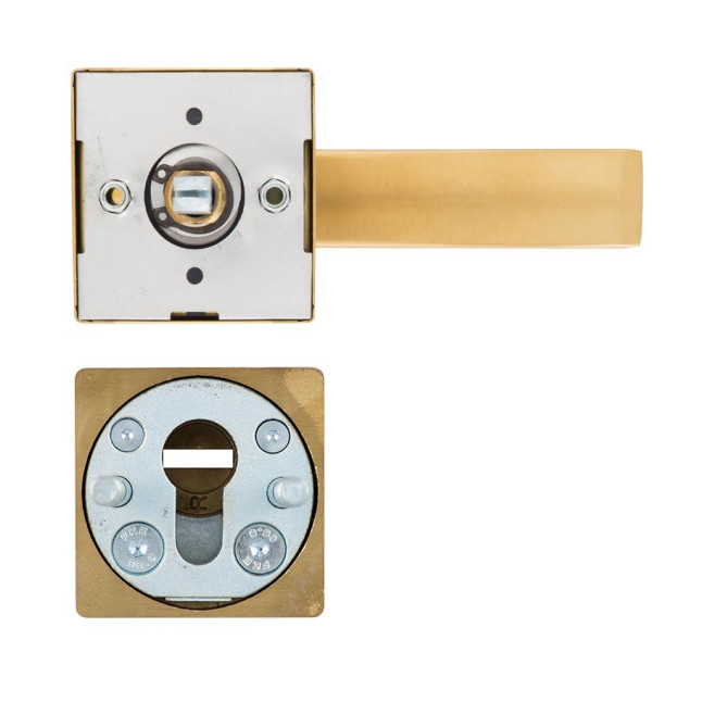 Фурнитура защитная Rostex *QUADRUM R/H mov-mov DIN SQUARE нерж.сталь мат титан PVD 23мм 38-45мм 3клас Treviso NEREZ MAT TI комплект