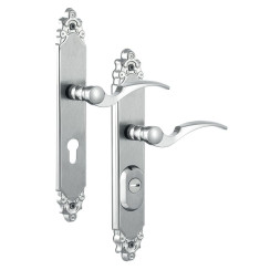 Фурнитура защитная Rostex OZDOBNA R mov-mov DIN Plate 92мм хром мат 22мм 38-45мм 3клас Ozdobna CR MAT комплект