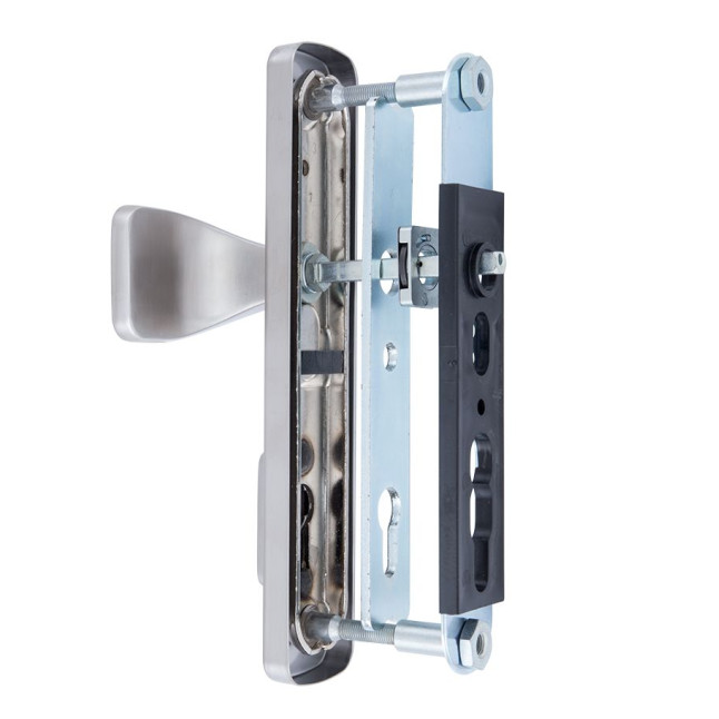 Фурнитура защитная ROSTEX *ASTRA R fix-mov DIN PLATE 85мм нерж.сталь мат 22мм 38-55мм 3клас Hranate/Astra NEREZ MAT комплект