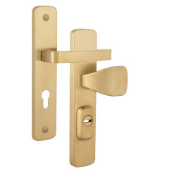 Фурнитура защитная ROSTEX *ASTRA R fix-mov DIN PLATE 85мм нерж.сталь мат титан PVD 22мм 38-55мм 3клас Astra NEREZ MAT TI комплект