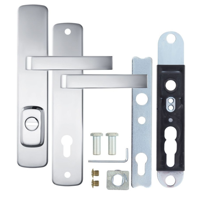 Фурнітура захисна ROSTEX *ASTRA R mov-mov DIN PLATE 90мм Хром_полірований 22мм 38-55мм 3клас Astra CR Комплект