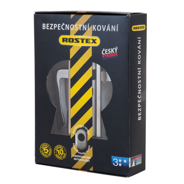 Фурнітура захисна ROSTEX *ASTRA R mov-mov DIN PLATE 90мм Хром_полірований 22мм 38-55мм 3клас Astra CR Комплект
