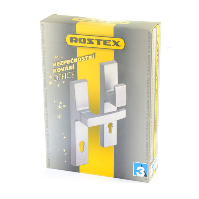 Фурнитура защитная Rostex OFFICE R fix-mov DIN Plate 72мм хром сатин 23мм 37-50мм 3клас Office CR SAT комплект