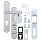 Фурнітура захисна ROSTEX DECOR R fix-mov DIN PLATE 90мм Хром_мат 23мм 40-45мм 4клас Ovalne/Baryt CR_MAT Комплект