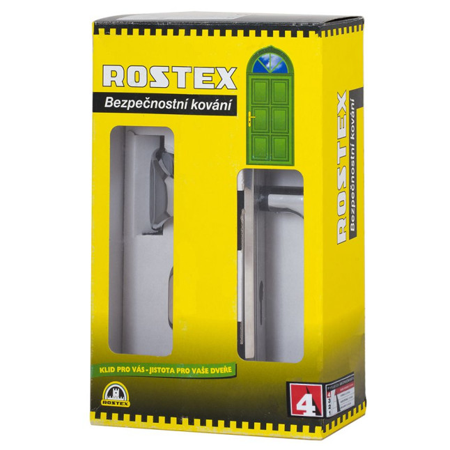 Фурнітура захисна ROSTEX DECOR R fix-mov DIN PLATE 90мм Хром_мат 23мм 40-45мм 4клас Ovalne/Baryt CR_MAT Комплект
