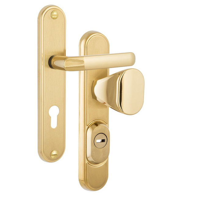 Фурнитура защитная Rostex DECOR R fix-mov DIN Plate 90мм титан PVD мат 23мм 40-45мм 4клас Ovalne/Baryt TI MAT комплект