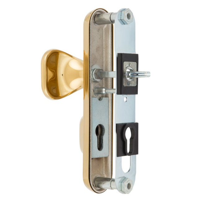 Фурнитура защитная Rostex DECOR R fix-mov DIN Plate 90мм титан PVD мат 23мм 40-45мм 4клас Ovalne/Baryt TI MAT комплект