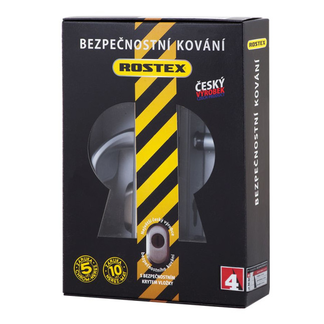 Фурнитура защитная Rostex DECOR R fix-mov DIN Plate 85мм хром сатин 23мм 40-45мм 4клас Ovalne/Baryt CR SAT комплект