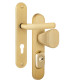 Фурнитура защитная ROSTEX DECOR R fix-mov DIN PLATE 85мм титан PVD сатин 23мм 40-45мм 4клас Ovalne/Baryt TI SAT комплект