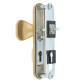 Фурнитура защитная ROSTEX DECOR R fix-mov DIN PLATE 85мм титан PVD сатин 23мм 40-45мм 4клас Ovalne/Baryt TI SAT комплект