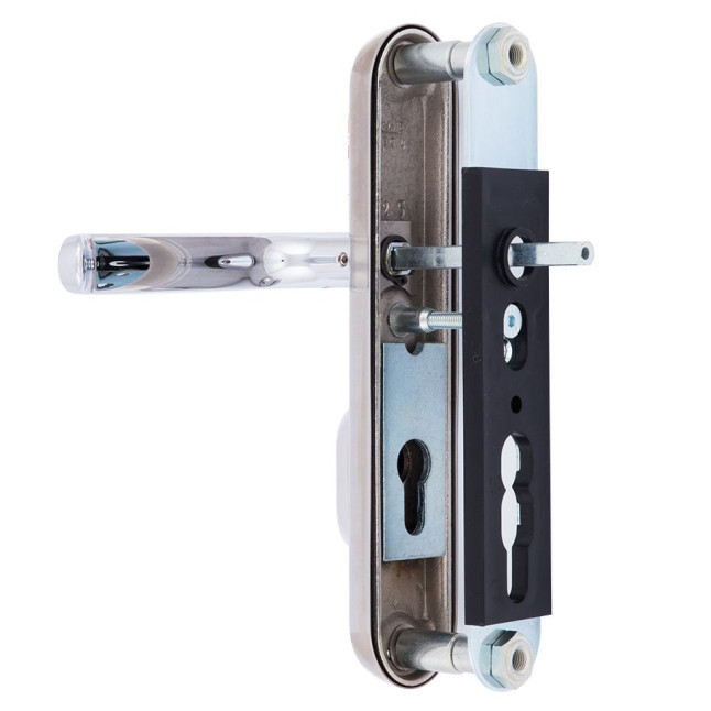 Фурнитура защитная Rostex DECOR R mov-mov DIN Plate 85мм хром мат 23мм 38-45мм 4клас Baryt CR MAT комплект