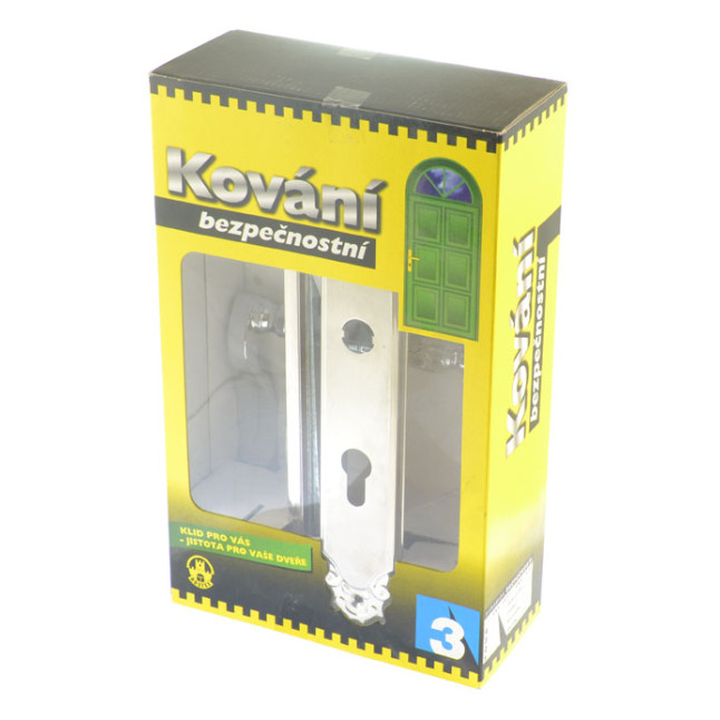 Фурнітура захисна ROSTEX OZDOBNA R mov-mov DIN PLATE 85мм Хром_мат 22мм 38-45мм 3клас Ozdobna CR_MAT Комплект