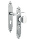 Фурнитура защитная Rostex OZDOBNA R fix-mov DIN Plate 90мм хром мат 22мм 40-45мм 3клас Ovalne/Ozdobna CR MAT комплект, левая