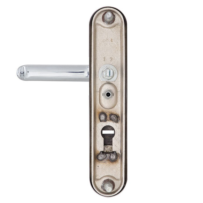 Фурнитура защитная Rostex DECOR R mov-mov DIN Plate 90мм хром мат 23мм 38-45мм 4клас Baryt CR MAT комплект