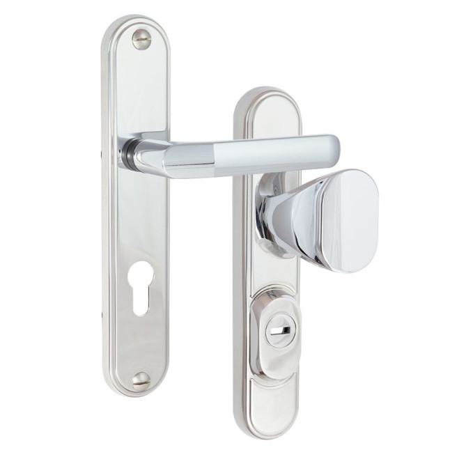 Фурнитура защитная Rostex DECOR R fix-mov DIN Plate 72мм хром полированный 23мм 40-45мм 4клас Ovalne/Baryt CR комплект