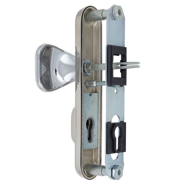 Фурнитура защитная Rostex DECOR R fix-mov DIN Plate 72мм хром полированный 23мм 40-45мм 4клас Ovalne/Baryt CR комплект