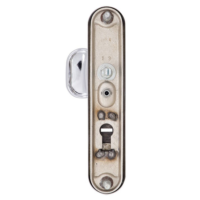 Фурнитура защитная Rostex DECOR R fix-mov DIN Plate 72мм хром мат 23мм 40-45мм 4клас Ovalne/Baryt CR MAT комплект