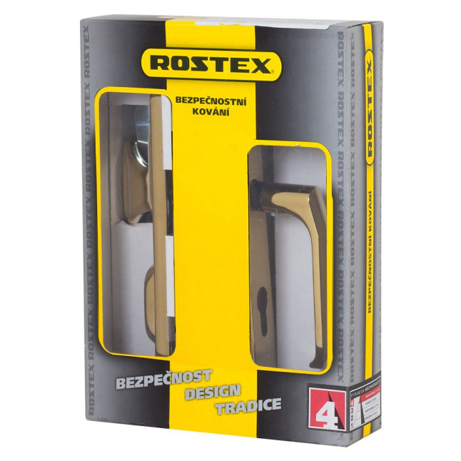 Фурнитура защитная Rostex DECOR R fix-mov DIN Plate 72мм титан PVD мат 23мм 40-45мм 4клас Ovalne/Baryt TI MAT комплект