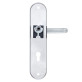 Фурнитура защитная ROSTEX UNIVERSAL R fix-mov DIN PLATE 85мм нерж.сталь мат 22мм 38-55мм 3клас Ovalne/Baryt NEREZ MAT комплект