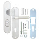 Фурнитура защитная ROSTEX UNIVERSAL R fix-mov DIN PLATE 85мм нерж.сталь мат 22мм 38-55мм 3клас Ovalne/Baryt NEREZ MAT комплект