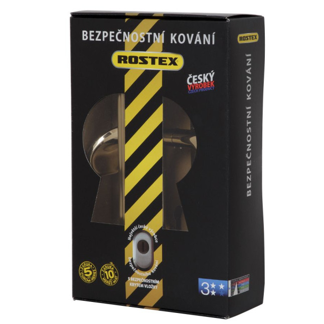 Фурнітура захисна ROSTEX UNIVERSAL R fix-mov DIN PLATE 85мм Титан_PVD 22мм 38-55мм 3клас Ovalne/Baryt TI Комплект