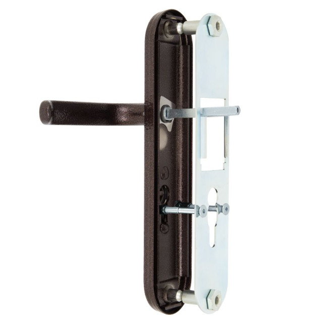 Фурнитура защитная Rostex UNIVERSAL R mov-mov DIN Plate 72мм краска коричневая антик 22мм 38-55мм 3клас Baryt Brown комплект