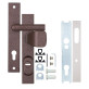Фурнітура захисна ROSTEX R1/R4 R fix-mov DIN PLATE 90мм Фарба_коричнева_антік 22мм 38-55мм 3клас Hranate/804 BROWN Комплект