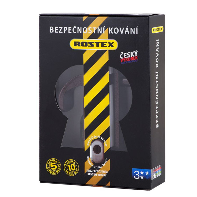 Фурнітура захисна ROSTEX R1/R4 R fix-mov DIN PLATE 90мм Фарба_коричнева_антік 22мм 38-55мм 3клас Hranate/804 BROWN Комплект