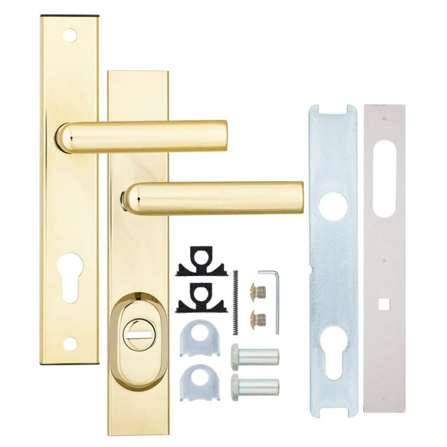 Фурнитура защитная Rostex R1/R4 R mov-mov DIN Plate 72мм титан PVD 22мм 38-55мм 3клас 804 TI комплект