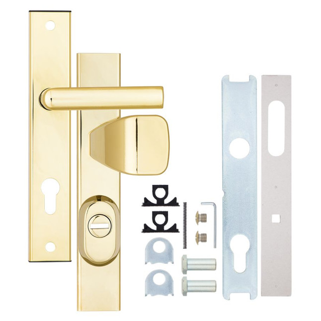 Фурнитура защитная Rostex R1/R4 R fix-mov DIN Plate 72мм титан PVD 22мм 38-55мм 3клас Hranate/804 TI комплект