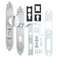 Фурнитура защитная Rostex OZDOBNA R fix-mov DIN Plate 72мм хром мат 22мм 40-45мм 3клас Ovalne/Ozdobna CR MAT комплект, права
