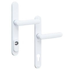 Фурнитура защитная ROSTEX PROFILE PRO Z mov-mov DIN PLATE 90мм краска белая 19,5 мм 40-45мм Exlcusive WHITE комплект