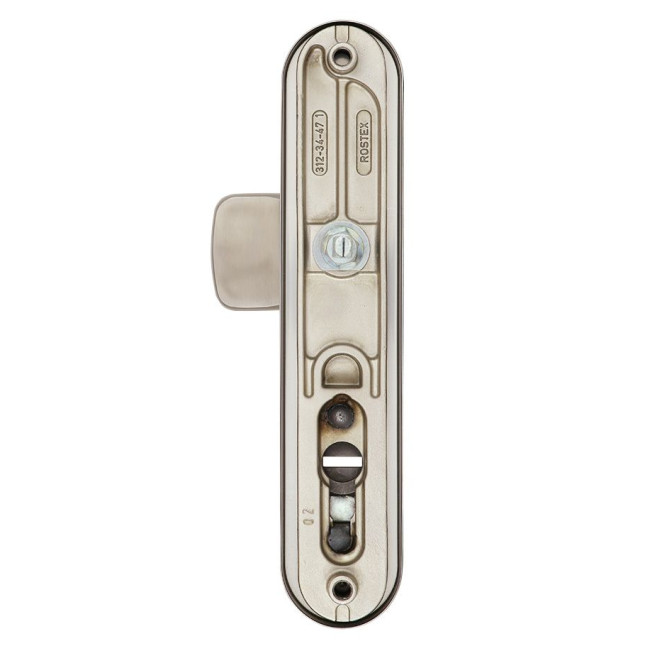 Фурнитура защитная Rostex Exсlusive RX-50 fix-mov DIN Plate 90мм нерж.сталь мат 22мм 40-50мм 3клас Ovalne/Exclusive NEREZ MAT комплект