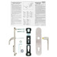 Фурнитура защитная Rostex Exсlusive RX-50 fix-mov DIN Plate 90мм нерж.сталь мат 22мм 40-50мм 3клас Ovalne/Exclusive NEREZ MAT комплект