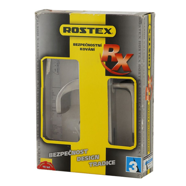 Фурнитура защитная Rostex Exсlusive RX-50 fix-mov DIN Plate 90мм нерж.сталь мат 22мм 40-50мм 3клас Ovalne/Exclusive NEREZ MAT комплект