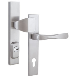 Фурнитура защитная ROSTEX RN1/RN4 R fix-mov DIN PLATE 90мм нерж.сталь мат 22мм 38-55мм 3клас Hranate/Mandelo NEREZ MAT комплект