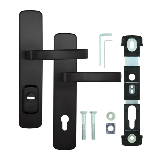 Фурнитура защитная ROSTEX *ASTRA RX-50 mov-mov DIN PLATE 90мм краска черная 22мм 40-50мм 3клас Astra BLACK MAT 