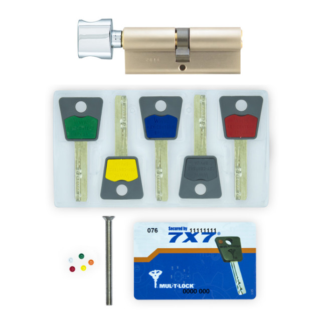 Циліндр MUL-T-LOCK DIN_KT 7x7 100 NST 45x55T TO_NC CAM30 5KEY DND77_GREY_INS 0767 BOX_C