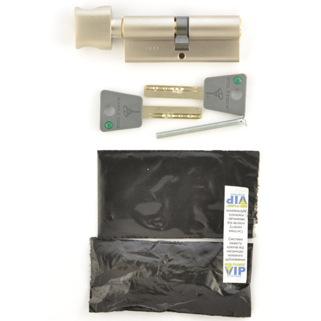 Цилиндр Mul-t-lock DIN KT 7x7 115 NST 55x60T TO NST CAM30 VIP CONTROL 2KEY+3KEY DND77 GREY 0767 BOX C