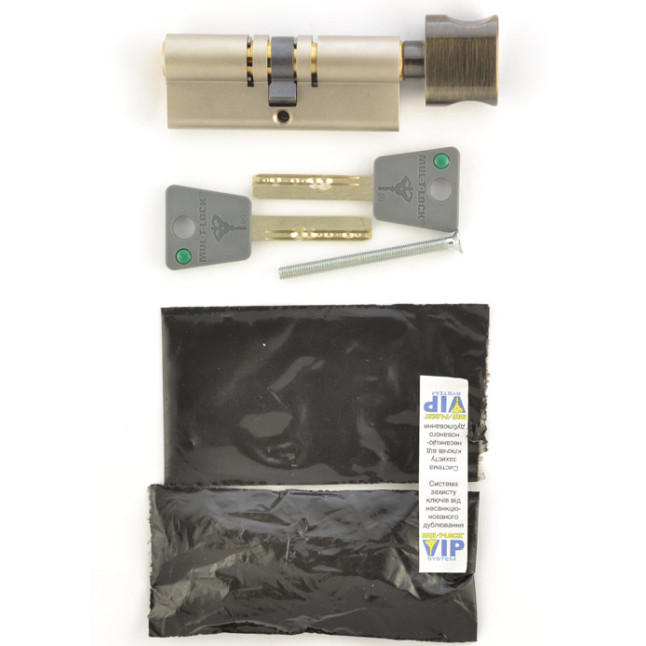 Цилиндр Mul-t-lock DIN KT 7x7 85 NST 40x45T TO ABR CAM30 VIP CONTROL 2KEY+3KEY DND77 GREY 0767 BOX C
