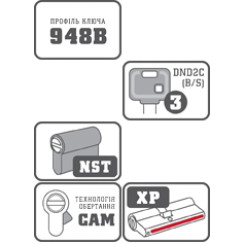 Цилиндр Mul-t-lock DIN KK XP *MT5+ 95 NST 35x60 CAM30 3KEY DND2C B/S 948B BOX M Цилиндр Mul-t-lock DIN KK XP *MT5+ 95 NST 35x60 CAM30 3KEY DND2C B/S 948B BOX M