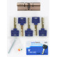 Циліндр MUL-T-LOCK DIN_KK XP *INTERACTIVE+ 95 NST 45x50 CAM30 3in1 3KEY+1KEY+1KEY DND3D_BLUE_INS 264S+ BOX_S